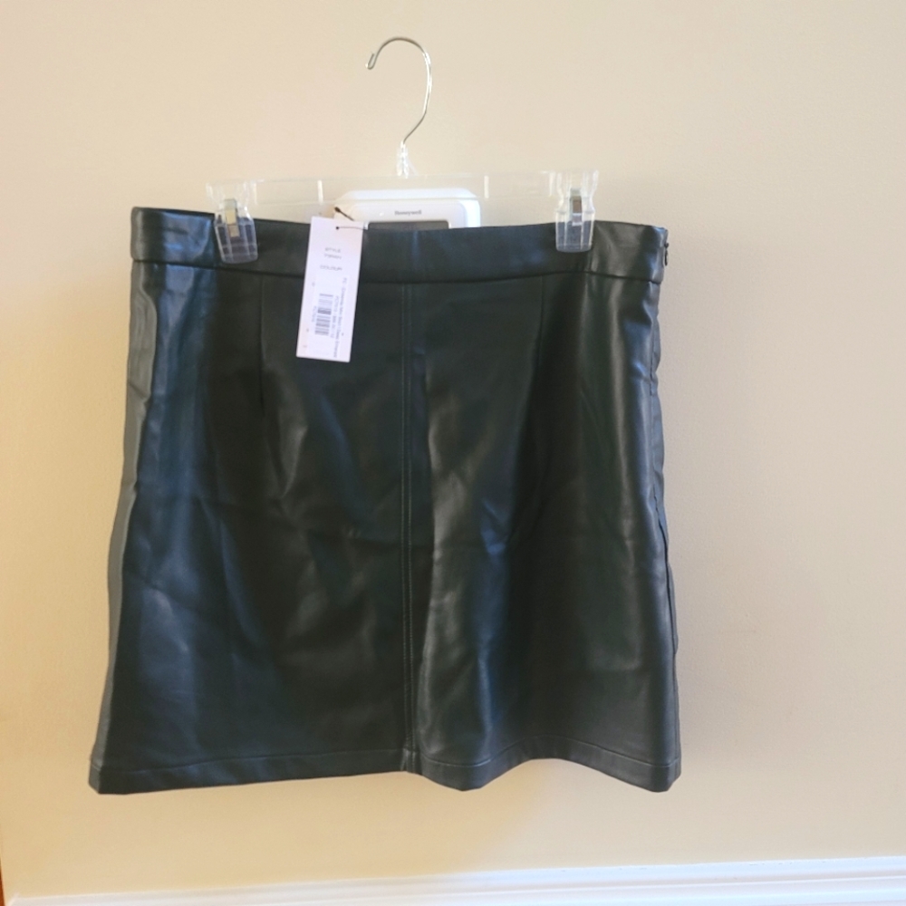 French Connection Crolenda Faux Leather Skirt Size 12